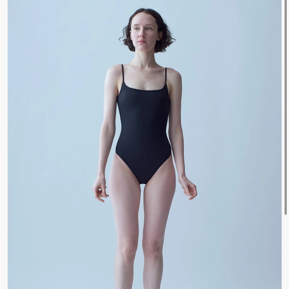 NU SWIM NOODLE SUIT BLACK ONE-PIECE